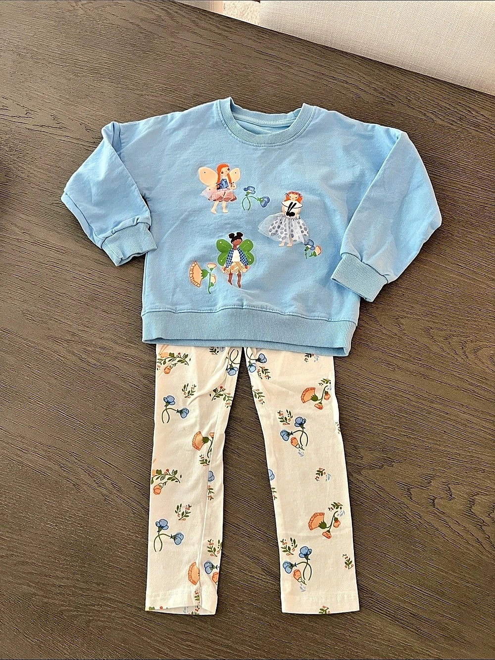Kids Floral Matching Set Girls Size 4Y Like New